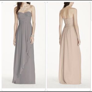 David's Bridal gown dress Mercury 2 strapless